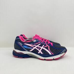 ASICS Gel-Flux 3 Blue Pink Lace Up Athletic Running Shoes T664N Women's Size 7